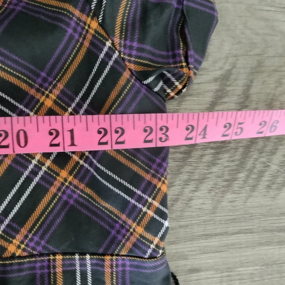 Retro Chic by Torrid Purple Orange Plaid Fit Flare Dress Plus Size 22 148862 - Picture 5 of 7